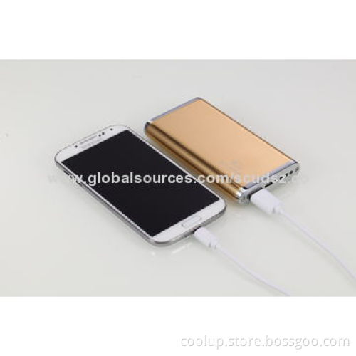 6,000mAh Power Banks, Made of Aluminum Material, 94*59*12mm Dimensions